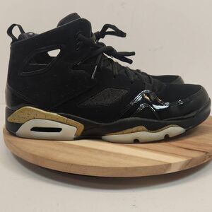 Air Jordan Flight Club 91 Black Metallic Gold Men's Size 11
